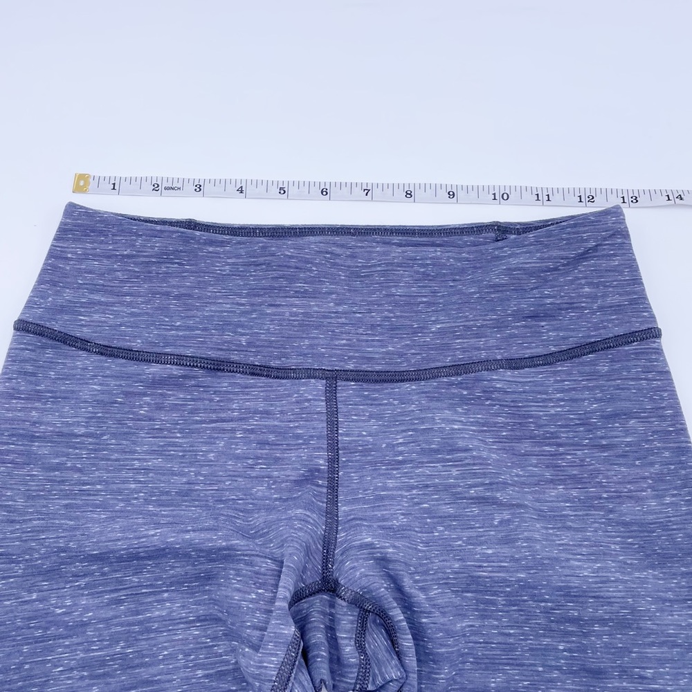 Zella Mesh Insert Capri Leggings Heathered Steel Blue Yoga Women's Size Small - Picture 8 of 10